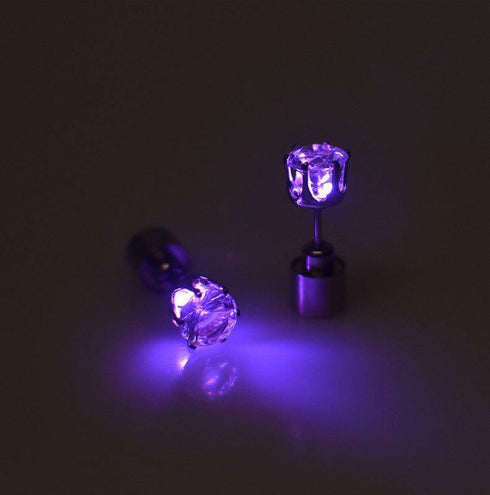 Light Up LED Bling Ear Stud Earrings